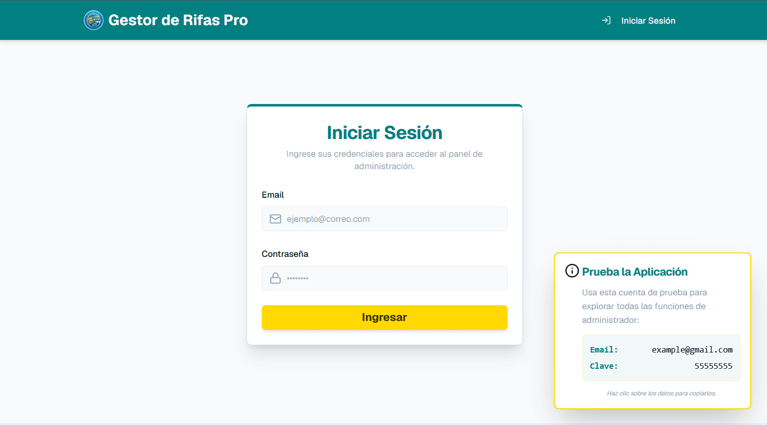 Gestor de Rifas Pro